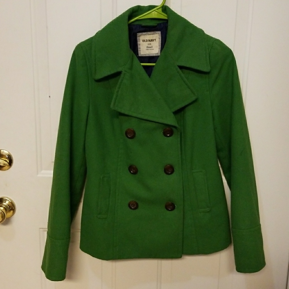 Green Old Navy Peacoat